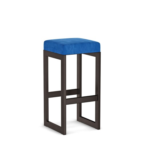 Hoker tapicerowany loft - niebieski