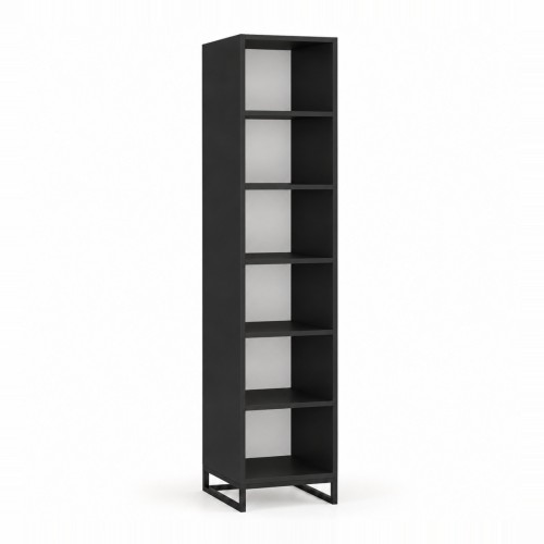 Regał metalowy pojedynczy Metalove w dekorze Czarny – widok 3/4
