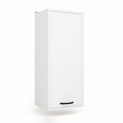 Wisząca szafka łazienkowa 35 cm z drzwiczkami i 3 półkami, 90 cm Biały