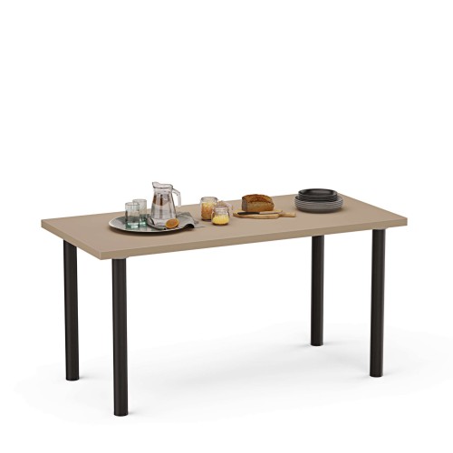 Stolik kuchenny z nogami okrągłymi - cappuccino (1).jpg