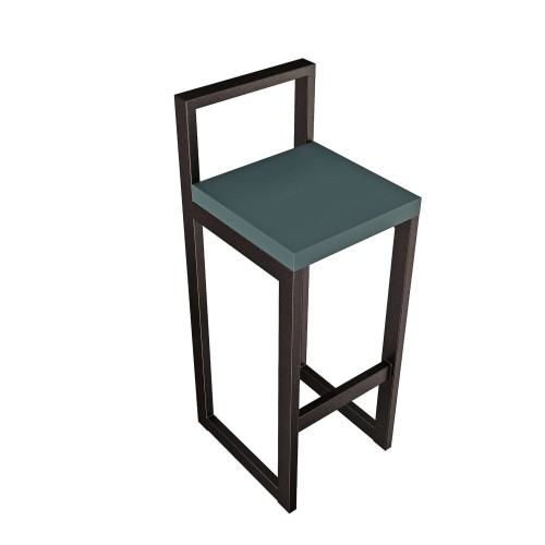 Metalowy Hoker loft z oparciem - Zielony (3).jpg