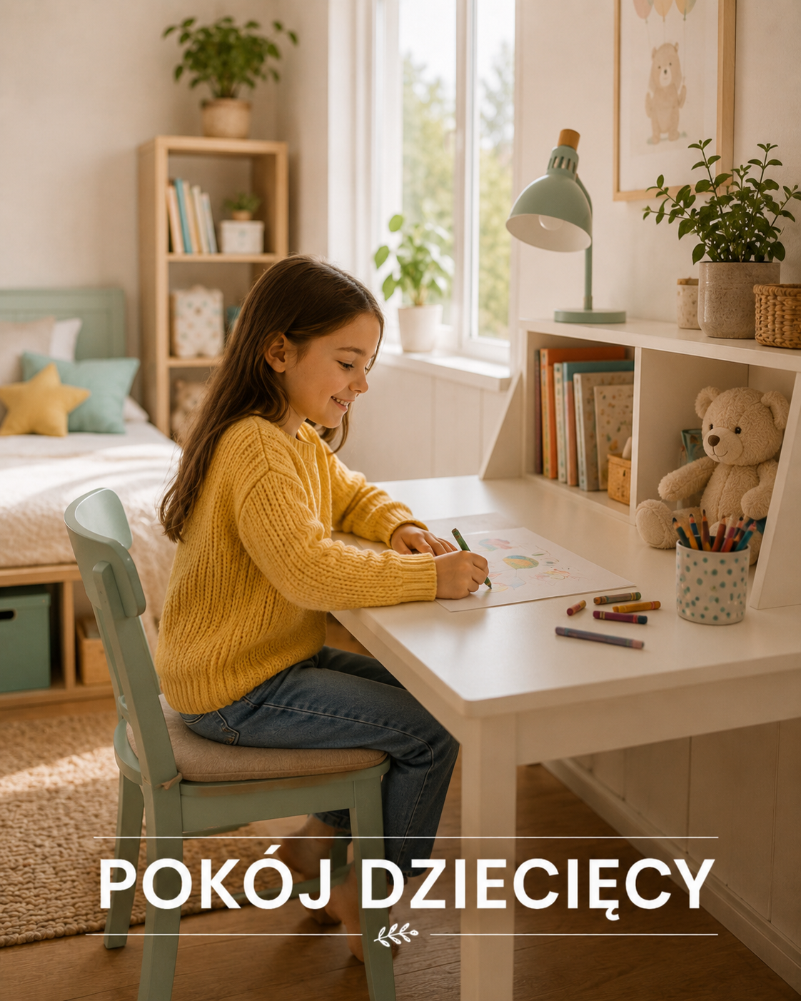 Kolorowe biurka dziecięce